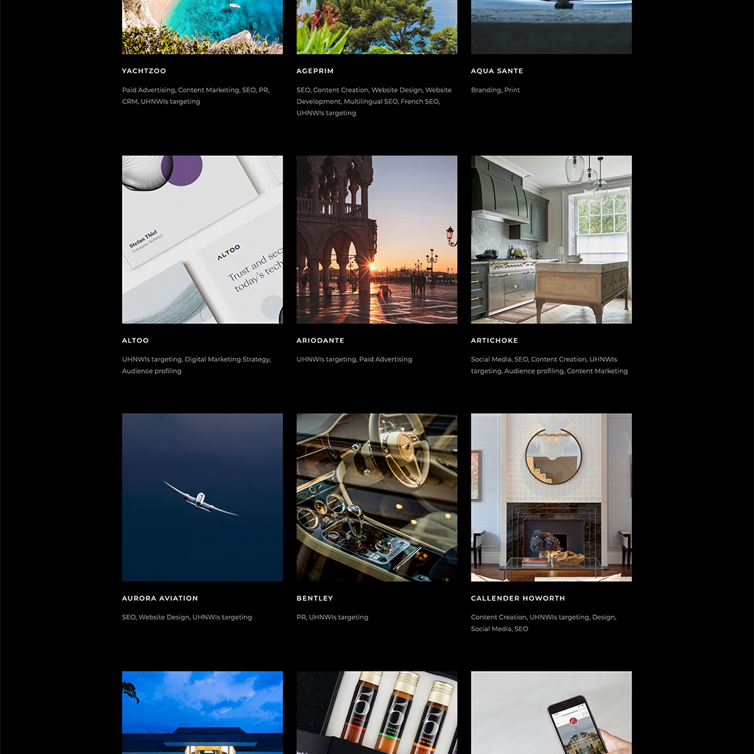 Relevance | Digital marketing agency for UHNWIs